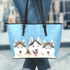 Huskies Large Leather Tote Bag